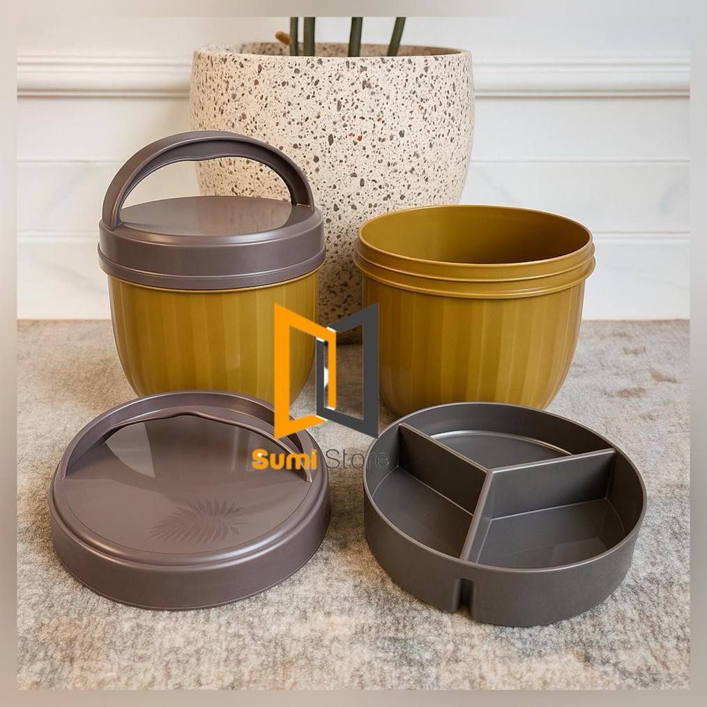 Rantang Plastik/Rantang Bulat Samyang Murah Warna / Rantang Hajatan Murah Gold Baru