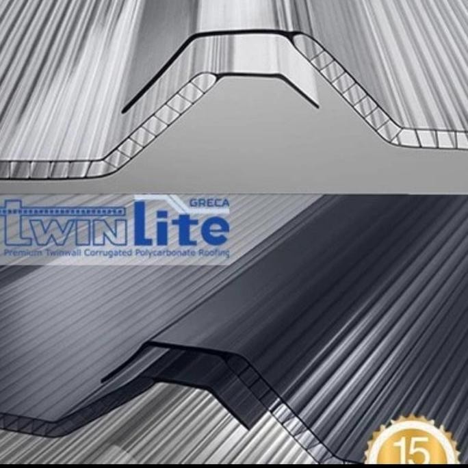 Atap Transparan Twinlite Greca Panjang 6 Meter (Penerangan Alderon)