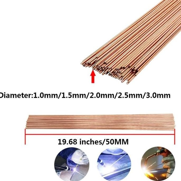 10Pcs Kawat Las Tembaga Low Temperature Welding Rod Elektroda Tembaga Fosfor Kawat Las Kuningan Bata