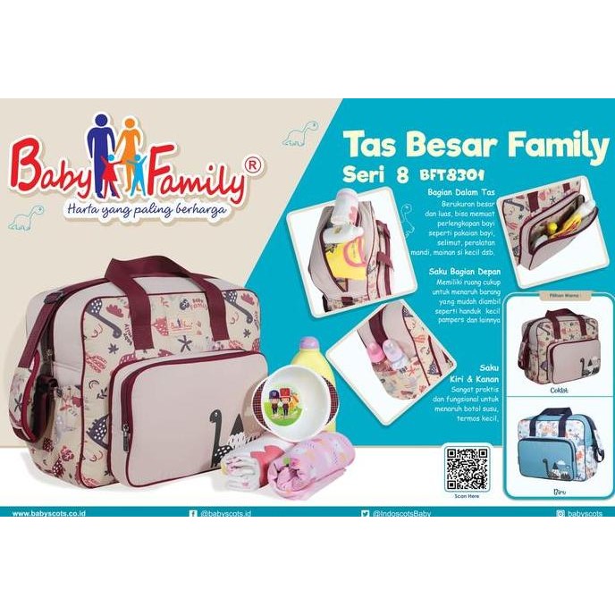 Produk Terbaru  New Bayi Family Tas Bayi Besar / Diapers Bag Bft8301 / Tas Besar Bayi