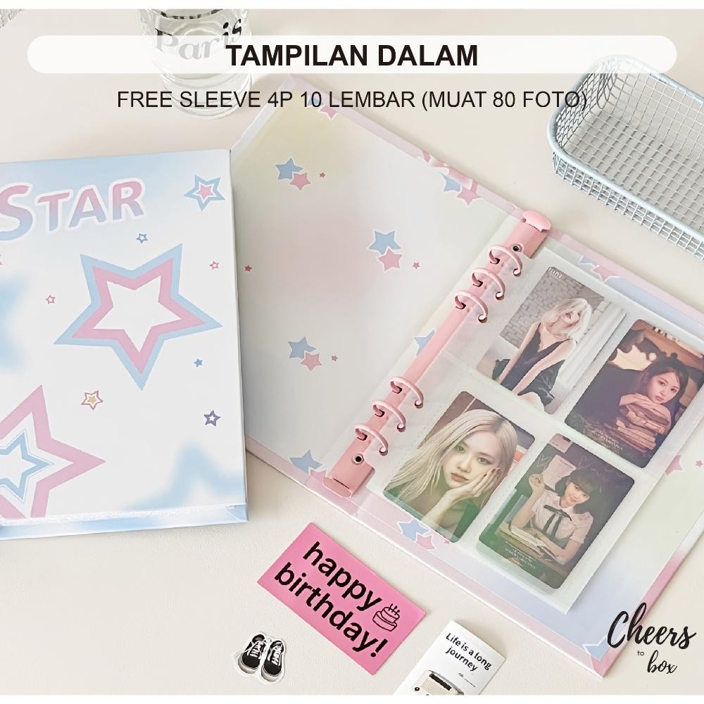 

Terlaris [Free Sleeve 10 Lembar] Binder Hardcover A5 Bisa Di Refill / Buku Binder 6 Ring Photocard / Compotition Book Photocard 2R 6X9 Cm / Tempat Penyimpanan Hard Case Kartu Sleeve 4P 2 Sisi Si-19