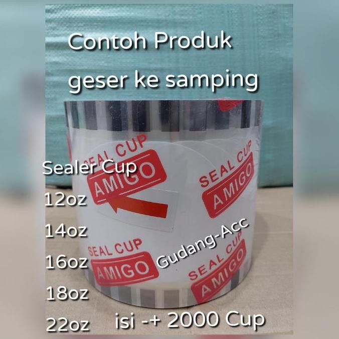 SEAL CUP PUTIH PLASTIK LID CUP TULIS NAMA 2000 CUP / SEALER PRINTING