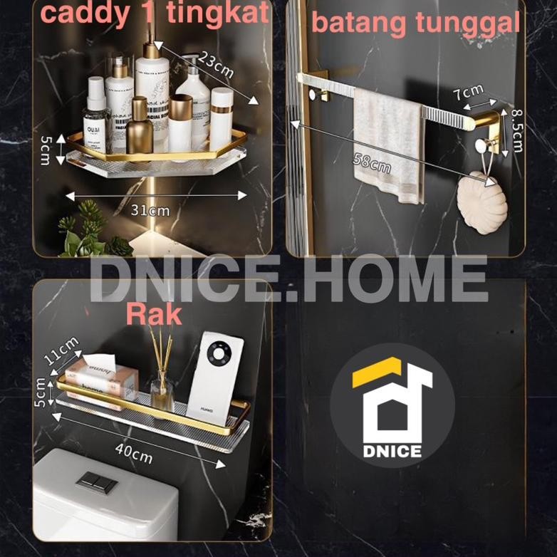 New Akrilik Mandi Aksesoris Set Rak Organizer Rak Handuk Keranjang Kamar Mandi Rak Sudut Toilet Akse