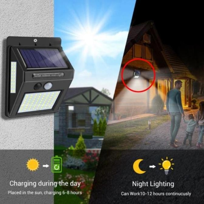 LAMPU DINDING Tembok SOLAR / Lampu Hias Outdoor Tempel Dinding LED