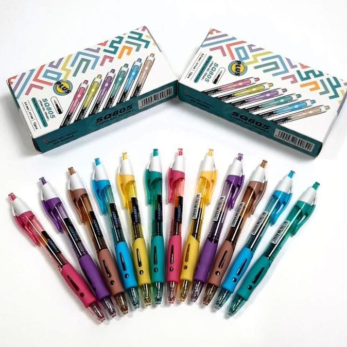 

Up Harga Grosir 1 Dus / 144 Pcs Pulpen Gel 0.5Mm Tekan Sq-805 Plus Squeezy