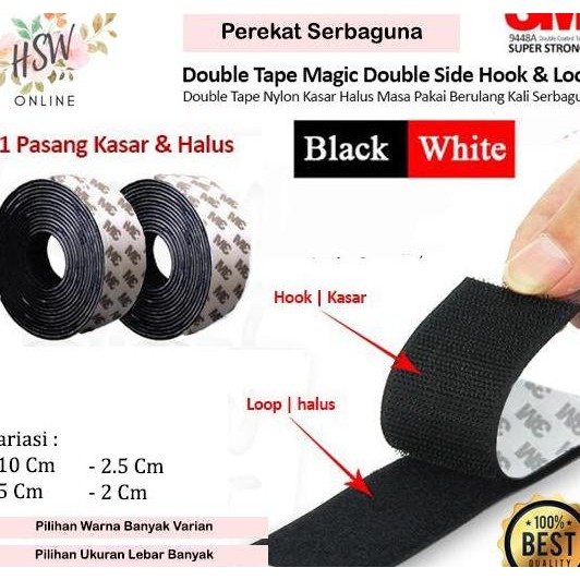 

Velkro Peat Kain Serbaguna Double Tape Kasar Dan Halus Kretekan