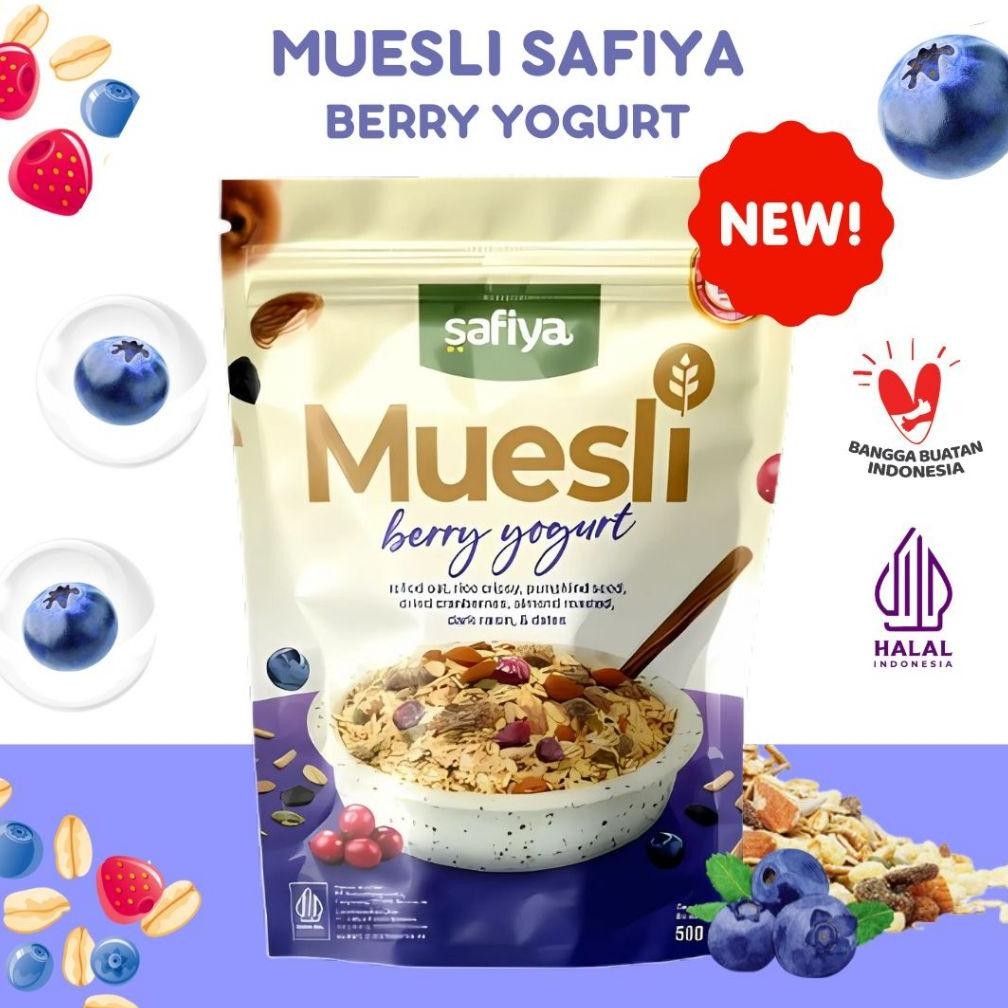 

Muesli Berry Yogurt Safiya 1 Kg Oatmeal Diet Fruity Taste Sereal Sehat