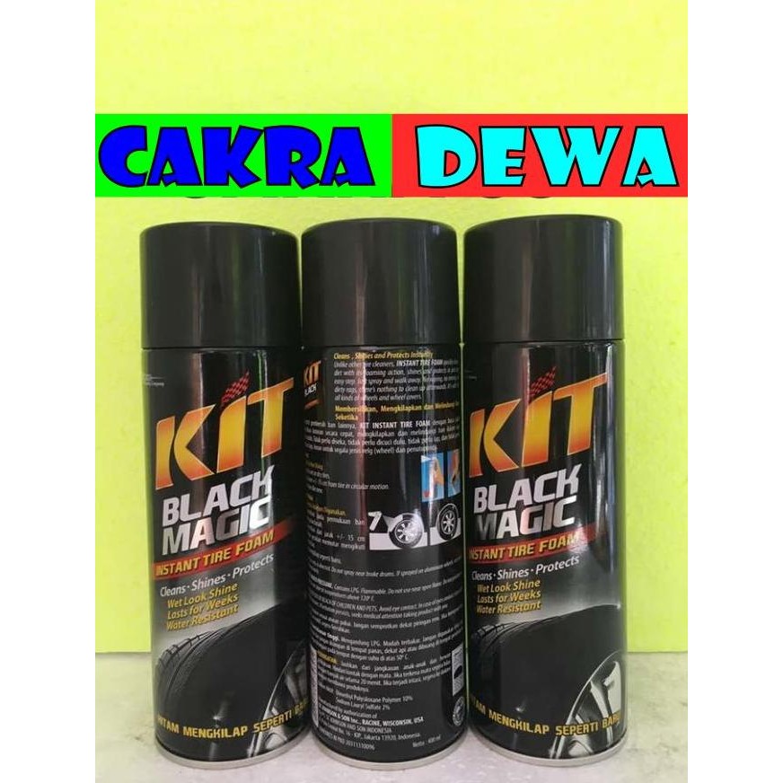 Semir Ban mobil dan motor KIT Black Magic Itant Tire Foam 400ml
