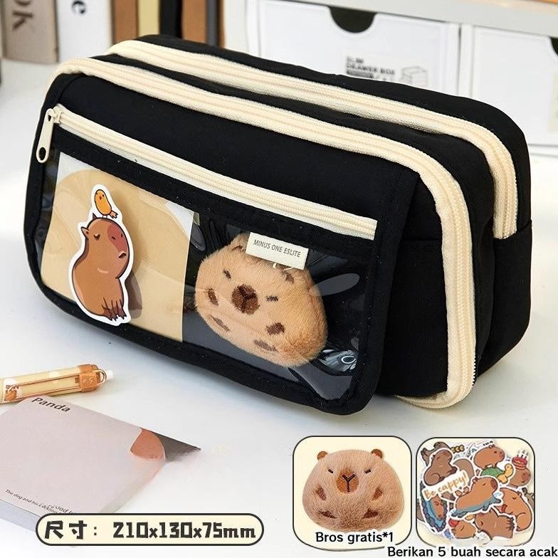 

Ad-532 Cute Fabric Pencil Case / Kotak Pencil-Case / Kotak Pensil 9 Lapis Penyimpanan Alat Tulis Siswa / Kawaii Large Capacity Animal Zipper Kids Bag Children'S Boys' Pen Pouch Girl School Case Supplies Ad-532