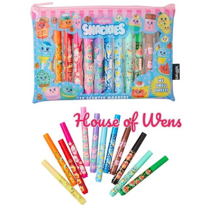 

Smiggle Snackies Scented Marker Pack X12 Original - Spidol Wangi