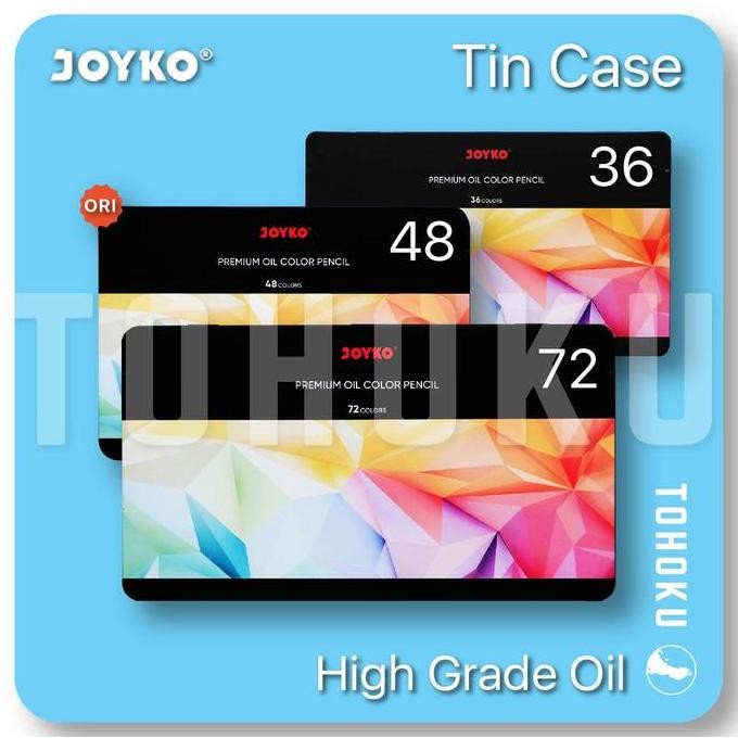 

(Pack Aman) Joyko - High Grade Oil Color Pencils (Pensil Warna Oil)