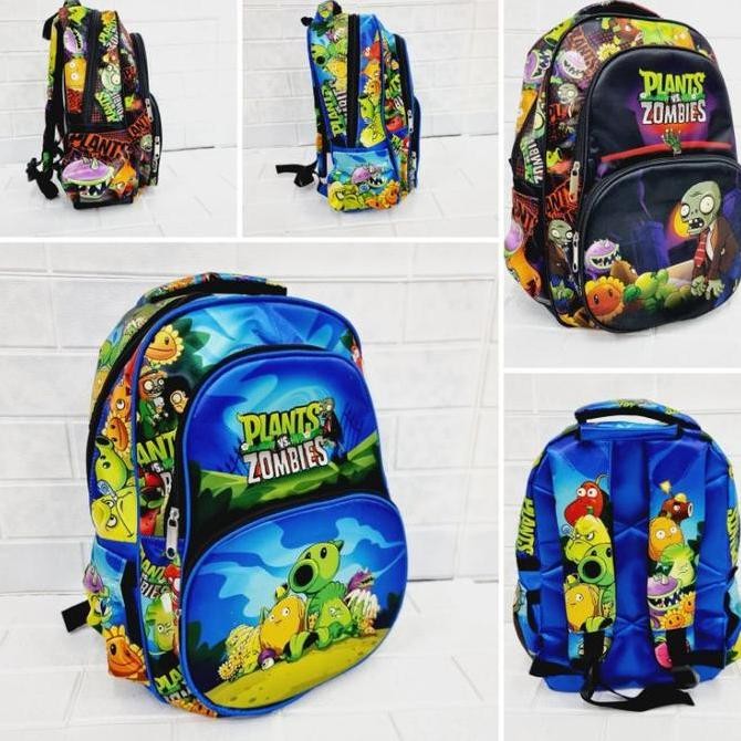 

Miliki Tas Ransel 12" - 15" - 18" Plant Vs Zombie (3 Kantong) Cocok Untuk Anak Paud - Tk - Sd