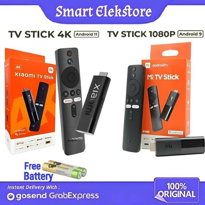 TERMURAH - Xiaomi TV Stick 1080p FHD / 4K Android 9.0 Dolby Sound - Set Top Box