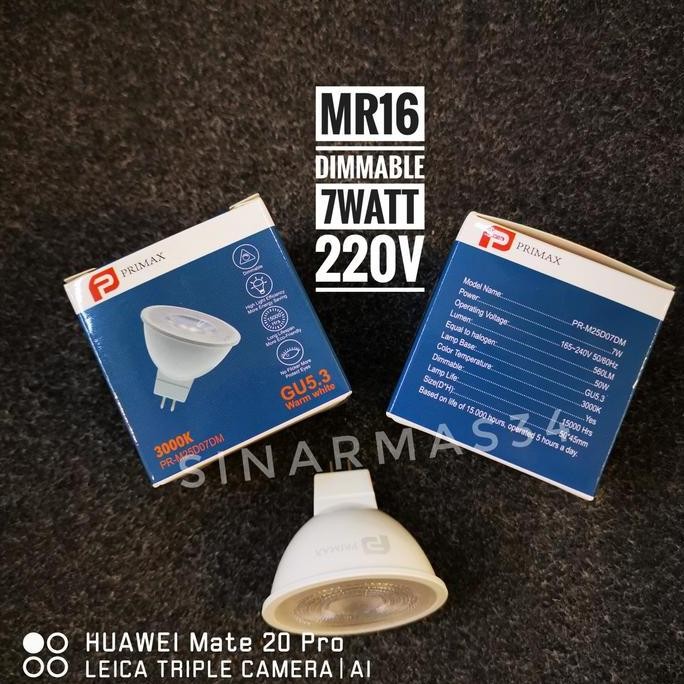 TERMURAH - Lampu Bohlam Sorot LED Dimmable MR16 LED Bulb Spotlight Halogen Dimmer