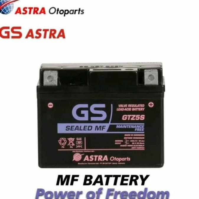 Aki Motor Honda Beat Gs Astra Gtz5S Mf Aki Kering