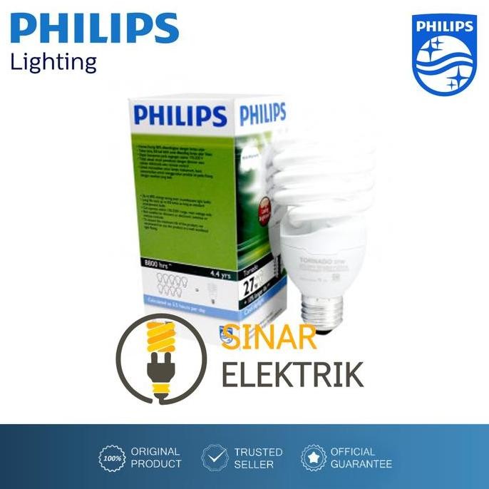 Lampu PHILIPS Tornado 27W Putih - Lampu 27 Watt W Spiral 27Watt Grosir