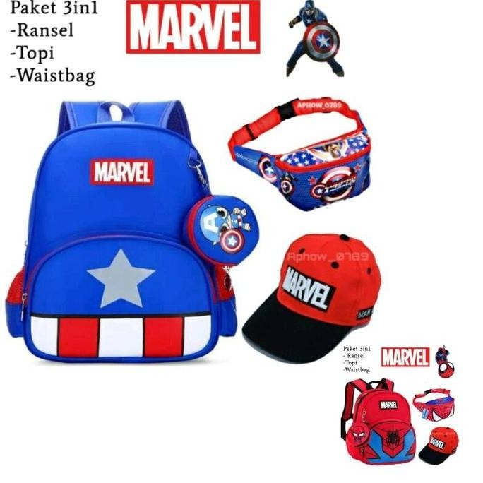

Terjangkau Paket 3In1 Tas Sekolah Anak Laki Laki Tas Selempang Topi Anak Laki Laki Ransel