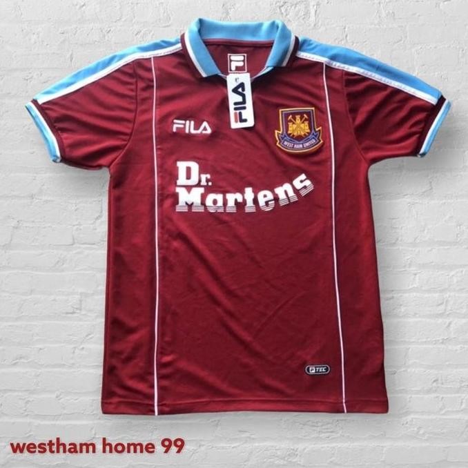 Jersey Retro West Ham Home 1999 Dr Martens