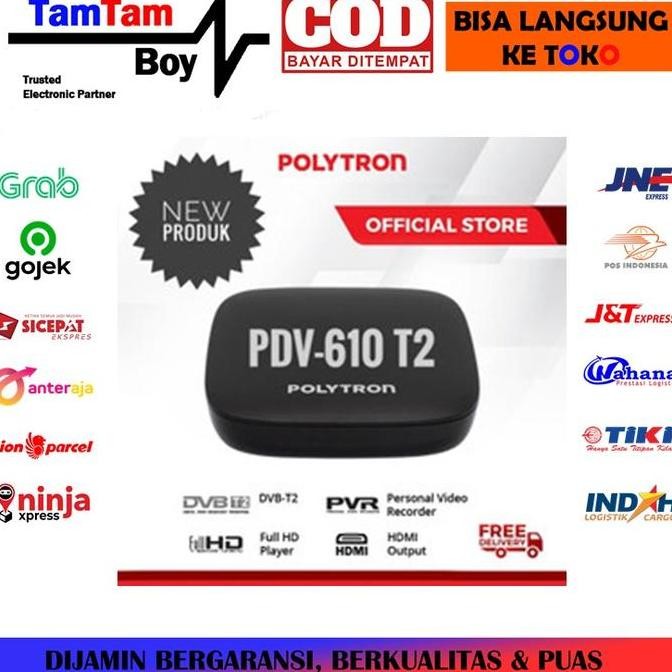 TERBARU - Set Top Box TV Digital STB Polytron PDV-610 T2 DVB-T2 DVBT2 UHF SNI