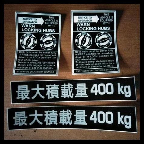 TERBARU STIKER STICKER 400KG HARDTOP FJ40 BJ40 