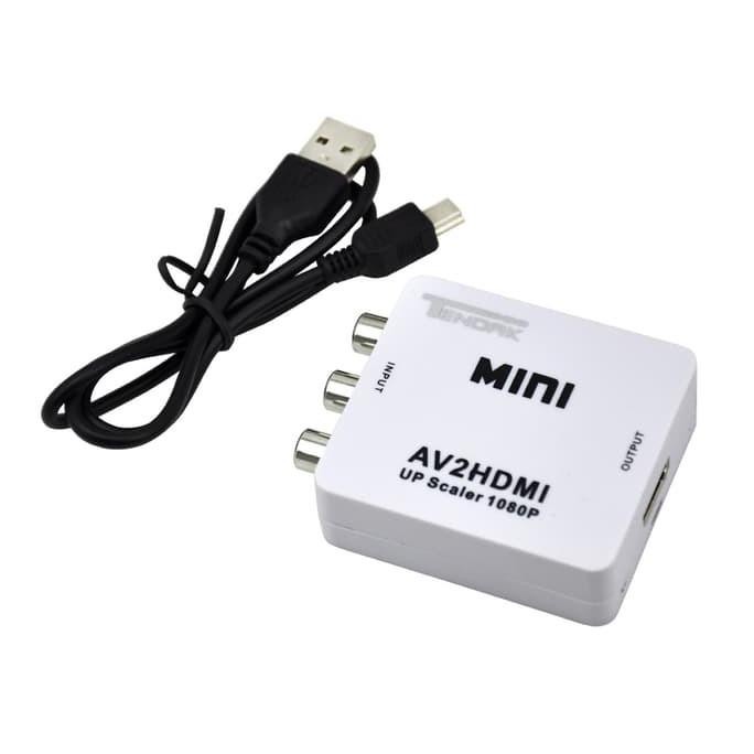 HD VIDIO CONVERTER HDMI TO RCA FULL HD 1080P / HDMI KE RCA / HP KE TV / PROYEKTOR RB8