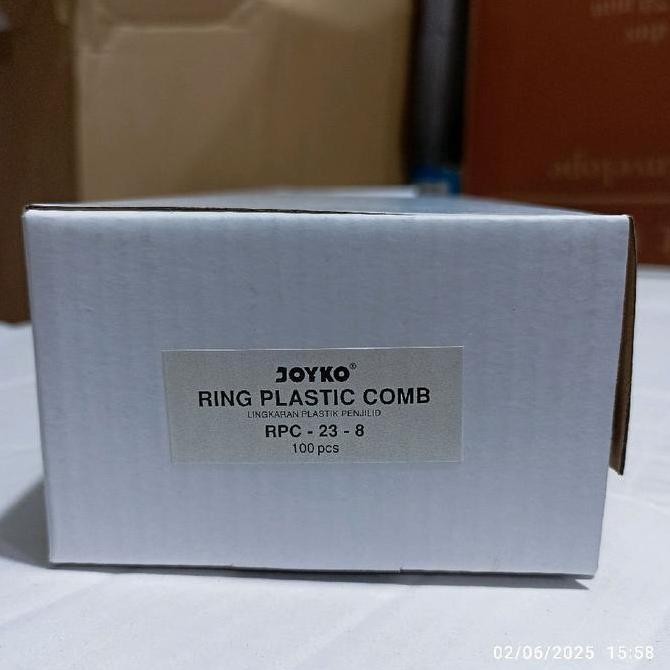 

Terlaris Joyko Rpc-23-8 Ring Plastik Comb Uk.8Mm / Lingkaran Plastik Jilid F4 / Spiral Jilid Round Folio