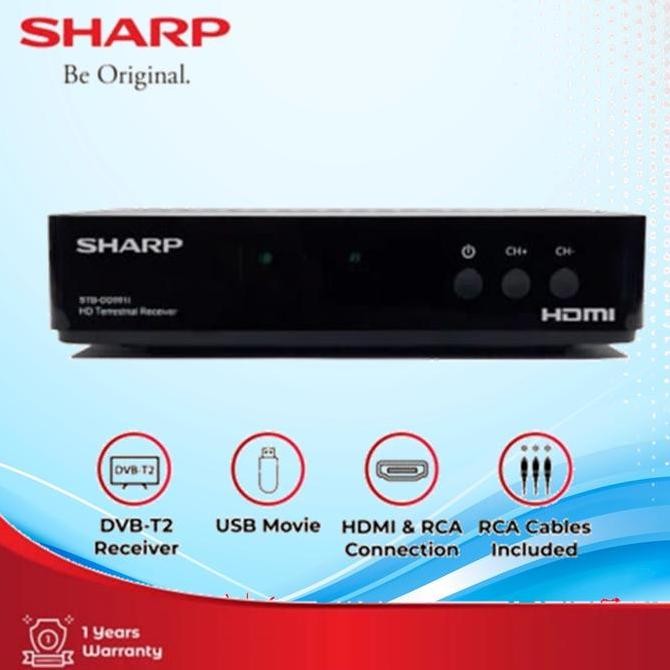 Terlaris Set Top Box Sharp Receiver Tv Digital Tabung Stb-Dd001I Dvb-T2 Rca Usb