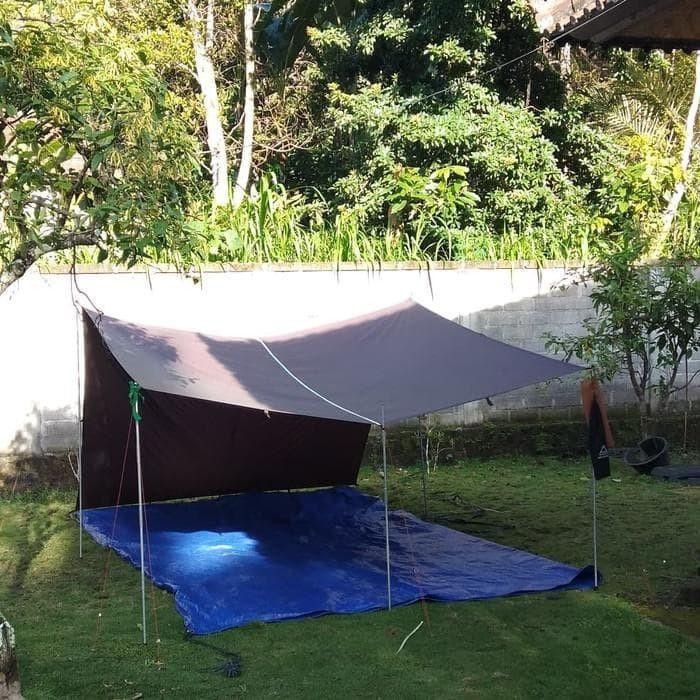 Flysheet 4x6 bushcraft/ flysheet 4x6 waterproof / flysheet 6x4 / terpal tenda 4x6 tebal / terpal ten