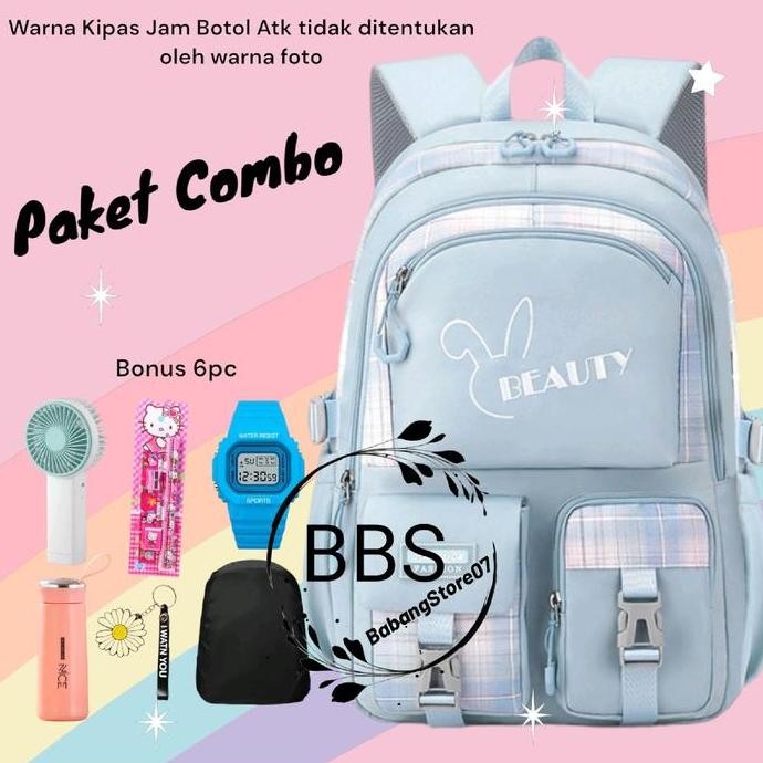 

Spesial Bbs Tas Sekolah Anak Perempuan Beauty Paket Combo Anak Sd Smp Tas Punggung Ransel Backpack Fashion