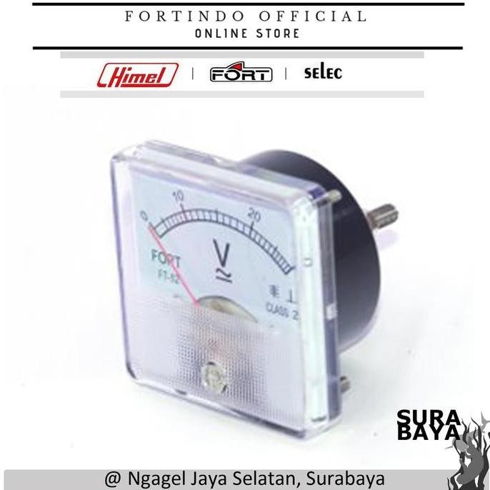 Promo Analog Volt Panel Meter FORT Type OB-52V FORT PANEL SURABAYA COD