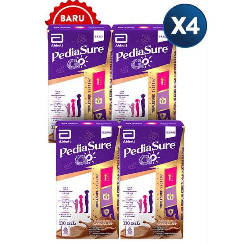 

Bisa Cod Pediasure Go Susu Uht Vanila Coklat 110Ml 4 Pcs Exp 11 25 Free Bubble Fg-80