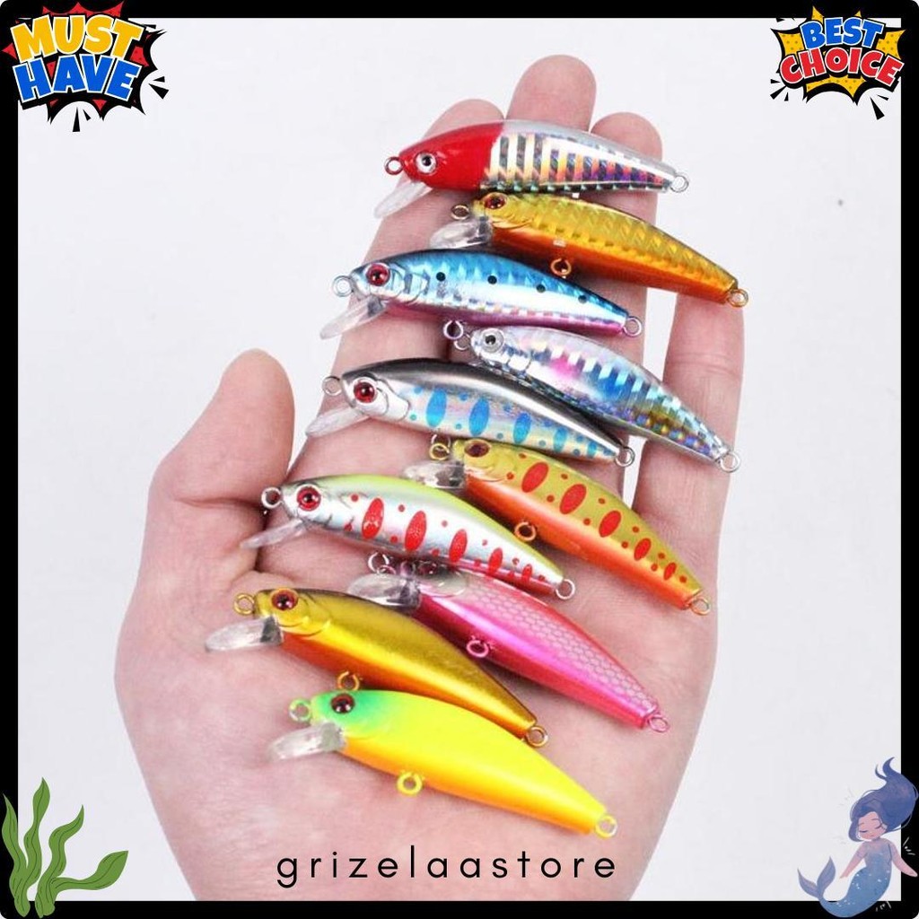 Umpan Pancing Minnow Sinking Minnow Lure 5.5Cm 6.7G Diskon Setengah Harga