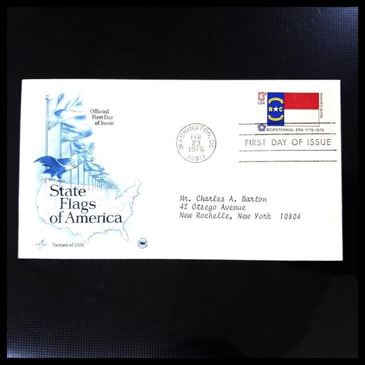 

GRATIS ONGKIR PERANGKO BENDERA. STATE FLAGS OF AMERICA ~ NORTH CAROLINA FDC AMERIKA !!!!!