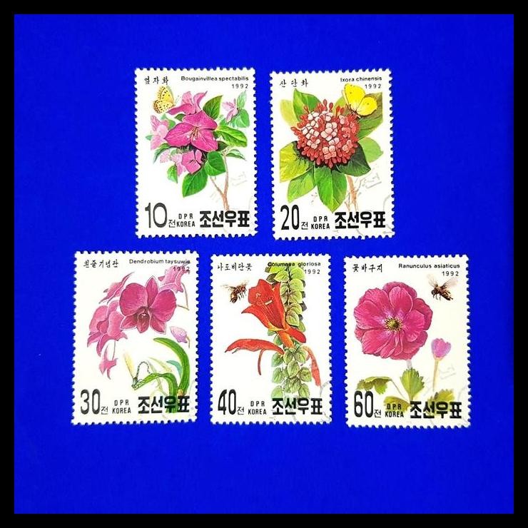 

TERMURAH PERANGKO/PRANGKO KOREA UTARA. TEMA BUNGA/FLOWERS !!!!!!