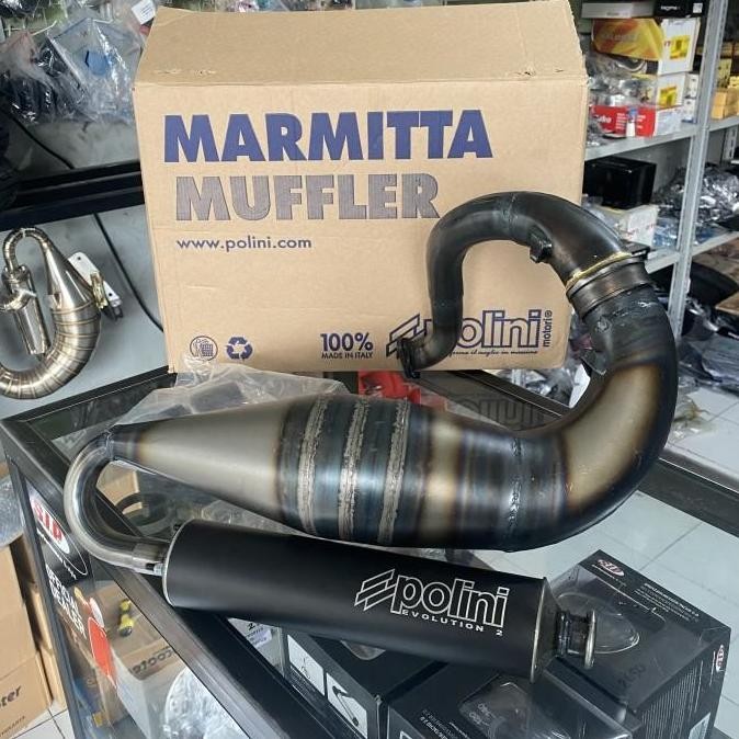 knalpot racing polini banan evo evolution 2 ORINAL vespa pts special