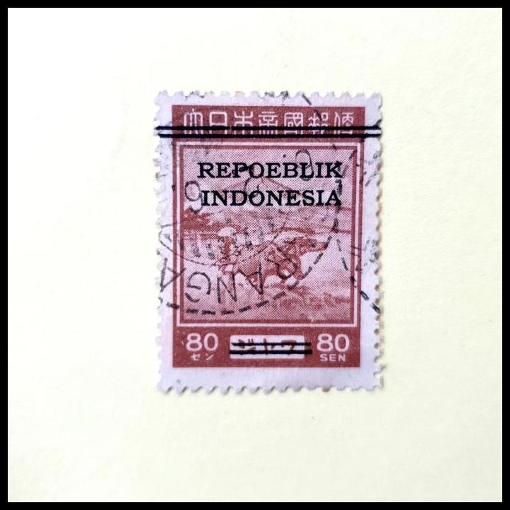 

HOT DEAL PRANGKO REVOLUSI JAWA 1945. J16 80 SEN C.T. REPOEBLIK INDONESIA. 500K !!!!!