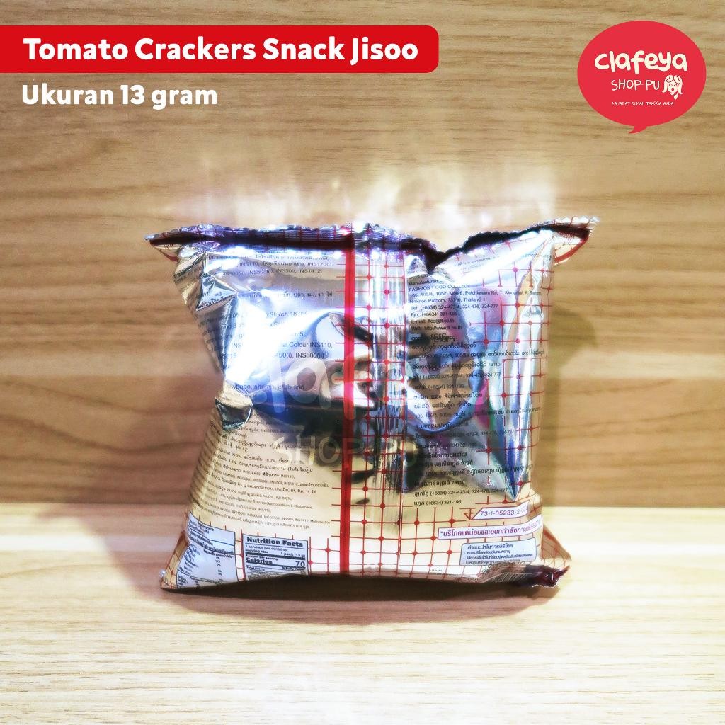 

Tomato & Paprika Crackers Snack Jisoo 13, 28, & 58 Gram Asli Thailand