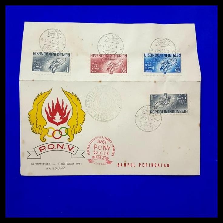 

TERBARU SAMPUL PERINGATAN PON X DI BANDUNG 1961 DENGAN PRANGKO TOUR DE JAVA !!!!!!