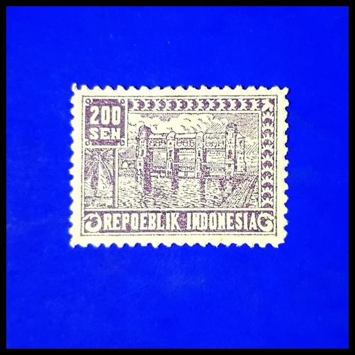 

BEST DEAL PRANGKO INDONESIA~SERI REVOLUSI 1946. 200 SEN. PINTU AIR WONOKROMO !!!!!!