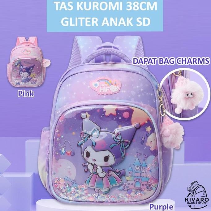 

Terjangkau Tas Ransel Anak Sd Kuromi Besar 38Cm Perempuan Bonus Bag Charms | 0895 Kivaro