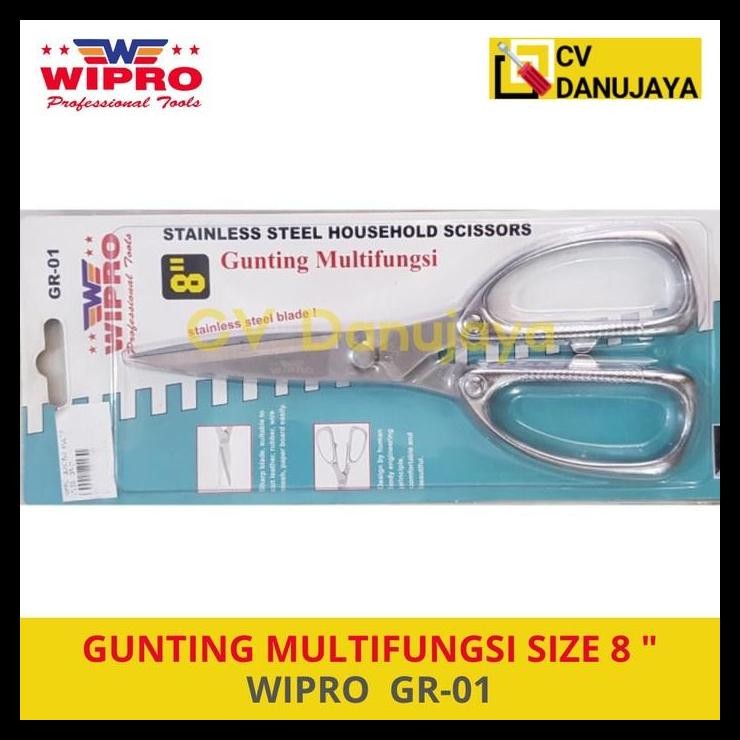 

BEST DEAL GUNTING MULTIFUNGSI SIZE 8" STAINLESS STEEL TAJAM WIPRO GR-01