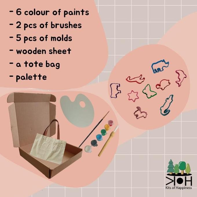 

READY STOCK TOTE BAG KIDS PAINTING SET MELUKIS DI TAS TANGAN ANAK !!!!!