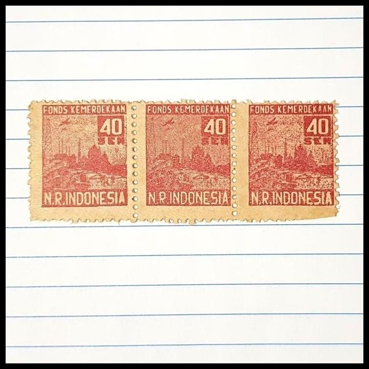 

DISKON PRANGKO INDONESIA 1946. REVOLUSI. FONDS KEMERDEKAAN. STRIP 3. 450.000 !!!