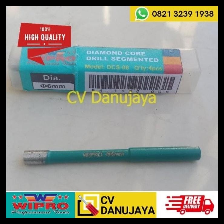 TERBARU DIAMOND CORE DRILL SEGMENTED DSC 06 WIPRO 6MM BOR GRANIT 6MM 