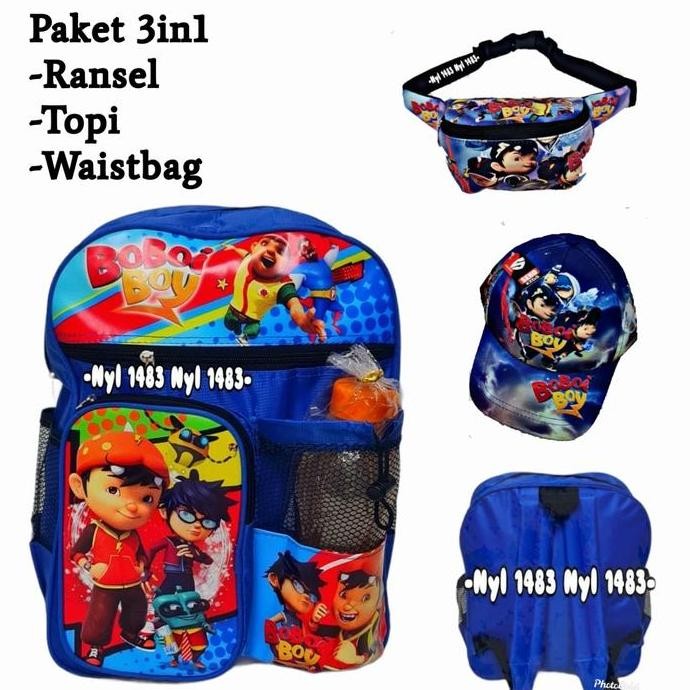 

Spesial Tas Sekolah Anak Boboiboy Botol Tk Sd Gratis Topi Tas Waisbag