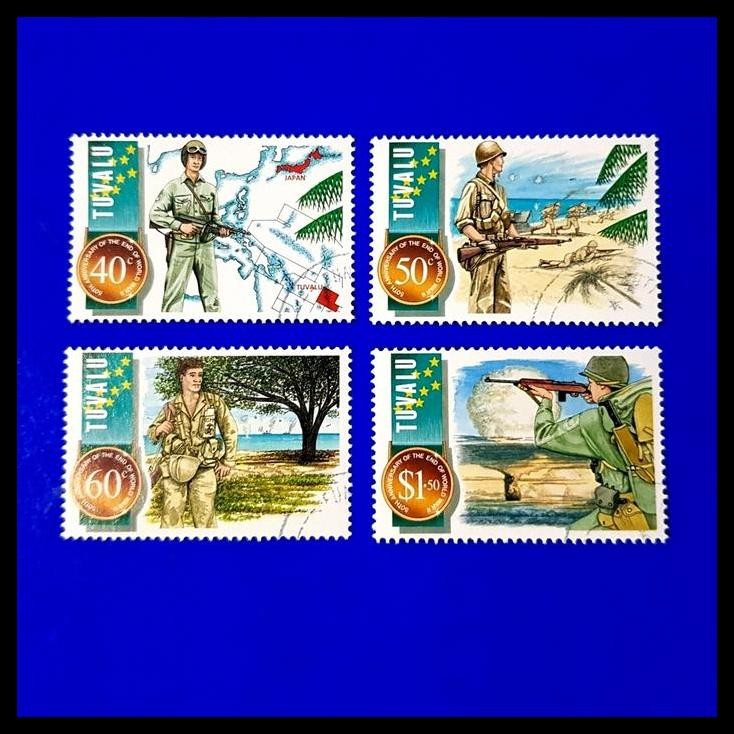 

GRATIS ONGKIR PRANGKO END OF WORLD WAR II, 50TH ANNIVERSARY. SET (4V) KAT. $9.75 !!!!