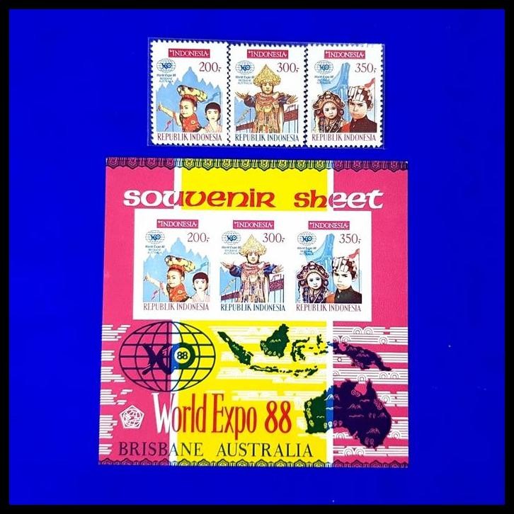 

BEST DEAL HARGA PROMO. PRANGKO + SS WORLD EXPO 88 BRISBANE AUSTRALIA. KAT. 275RB !!!!!!