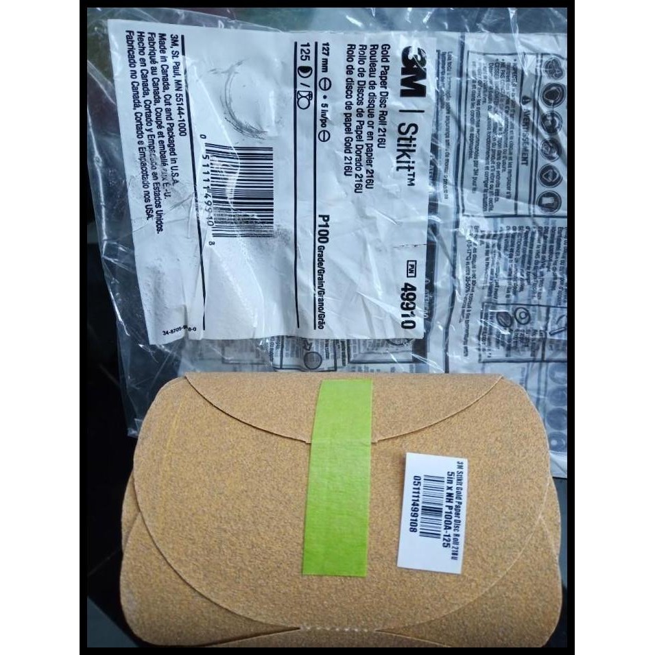 

TERMURAH 3M STIKIT GOLD PAPER DISC ROLL 216U 5IN X NH P400 !