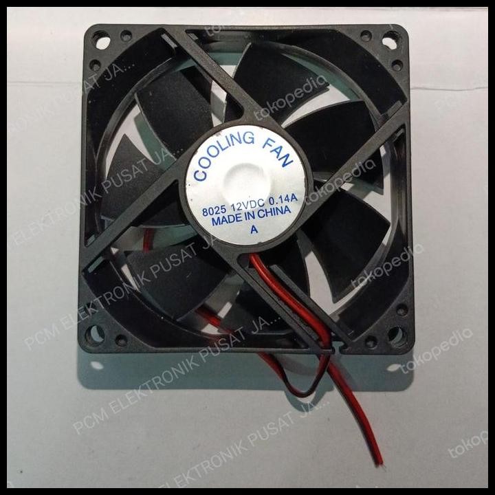 TERBARU 2076 COOLING FAN KIPAS 12V 12VOLT 12 VOLT 2PIN 2 PIN 8CM 8 CM 8X8 8025 