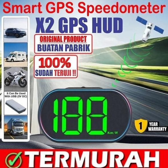 langsung order saja] Speedometer Mobil Digital Speedometer X2 GPS Digital KM/H dengan Tampilan Huruf